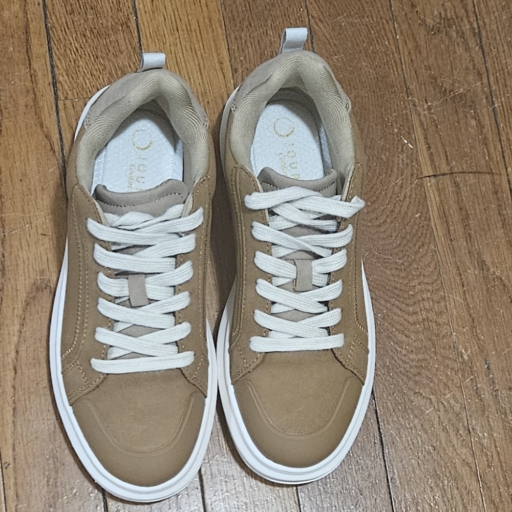 Journee Meeya Women's Casual Lace-Up Sneakers / Brown / Size 6 - Picture 7 of 11